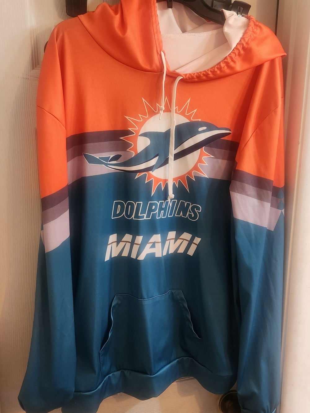 Miami Dolphins NFL Pullover Hoodie - Teal & Orange
